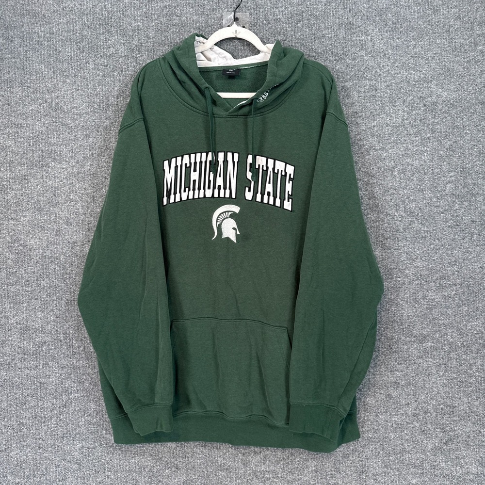 Michigan State Spartans Hoodie Mens 3XL Green Colosseum Embroidered Sweatshirt
